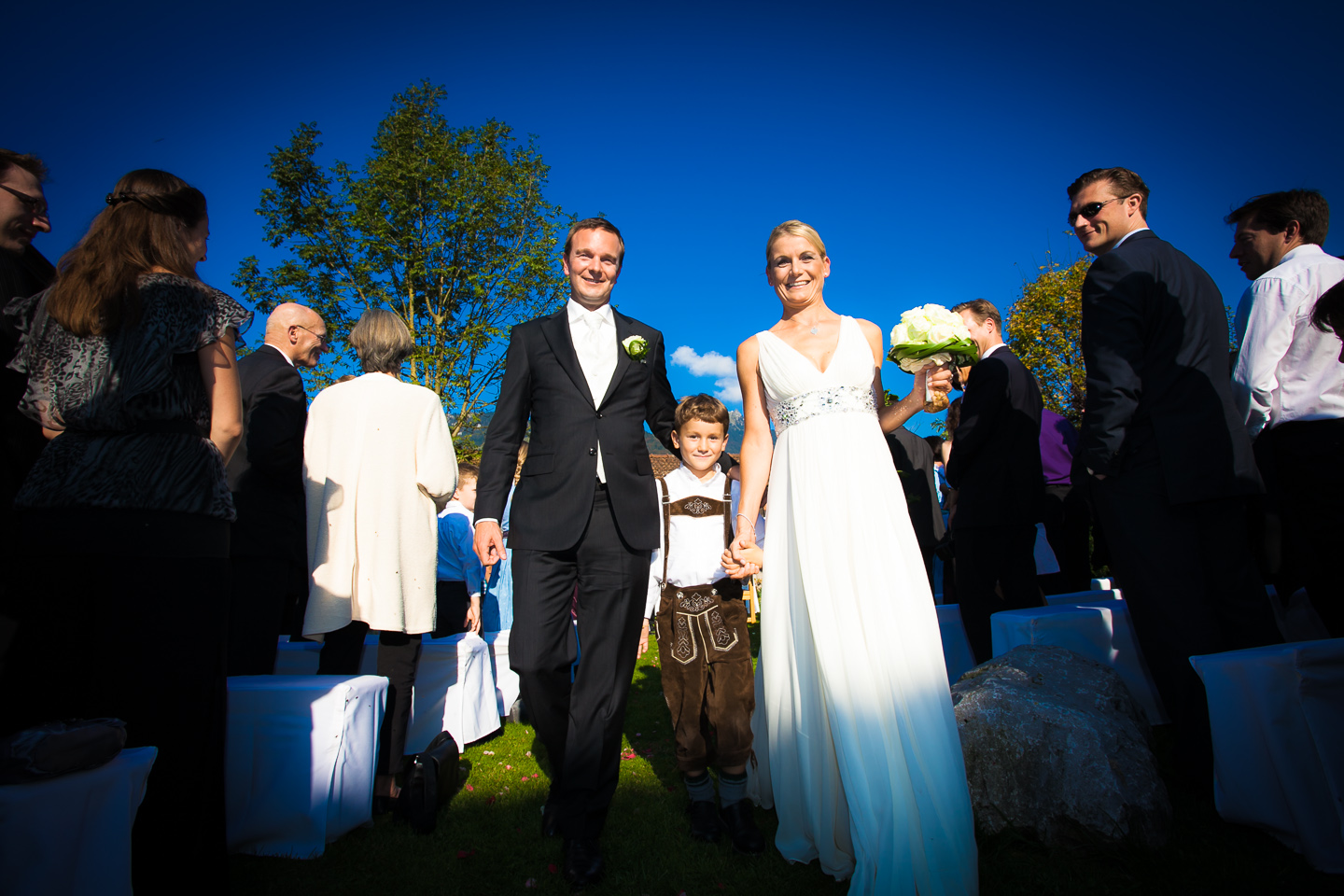 Eine strahlende Familie