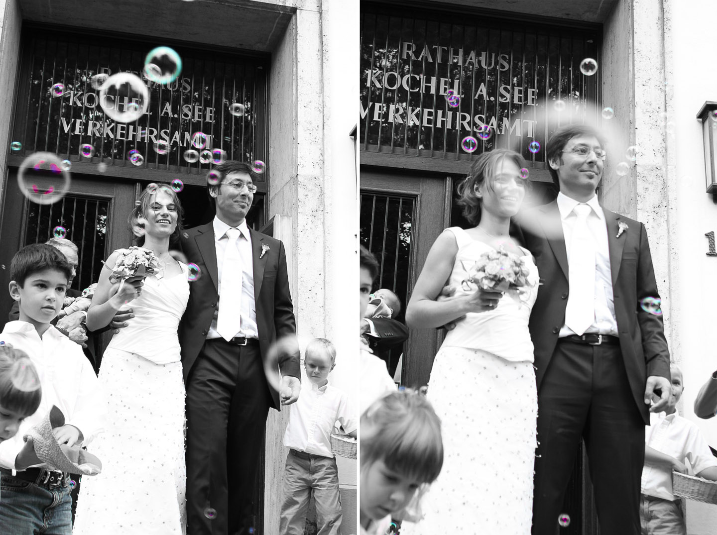 Seifenblasen voller Glückwünsche